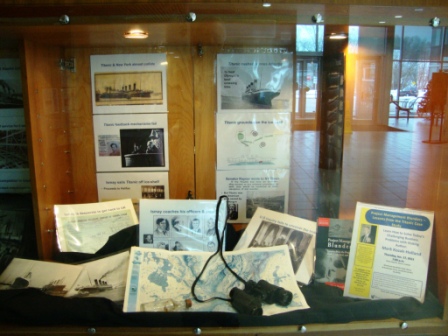 WS library display of Titanic Story - panel 3